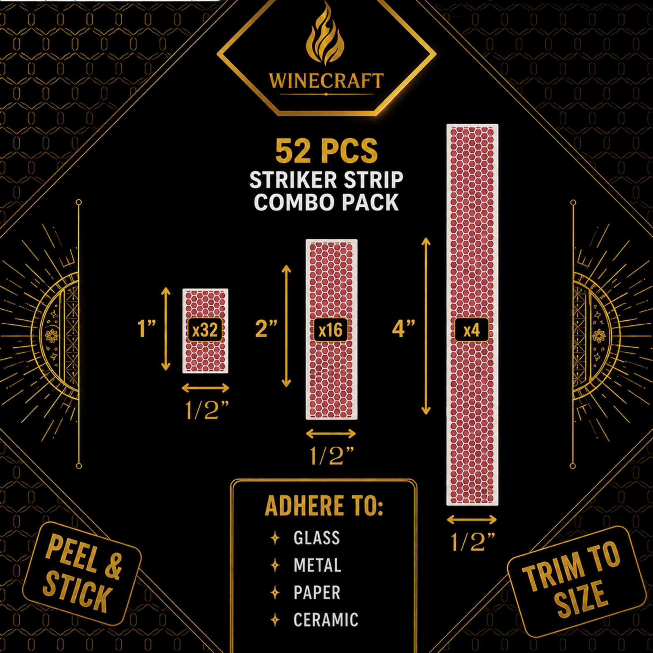 Amazon.com: 52 PIECE Striker Strip Variety Pack | Honeycomb Match
