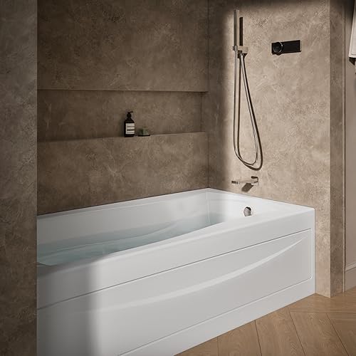 Miniatura 2 de Mariposa 72.0 in x 36.0 in baño con delantal integral, brida integral y drenaje a la derecha