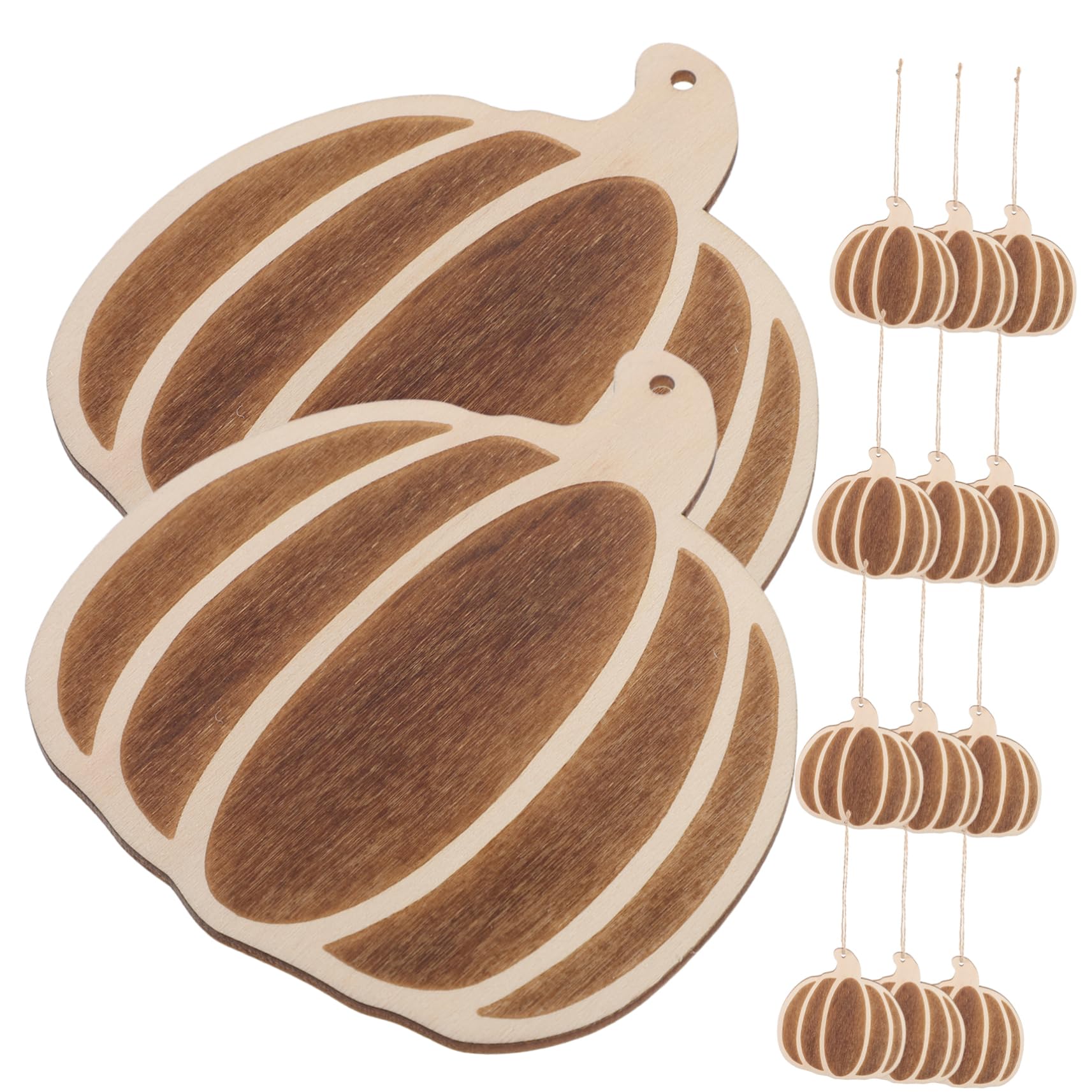 Angoily 50 Stück Holz Pumpkin Deko Glatte Oberfläche DIY Bastel Zubehör Kinderfreundliche Holzscheiben für Kreative Handarbeiten und Gestaltung