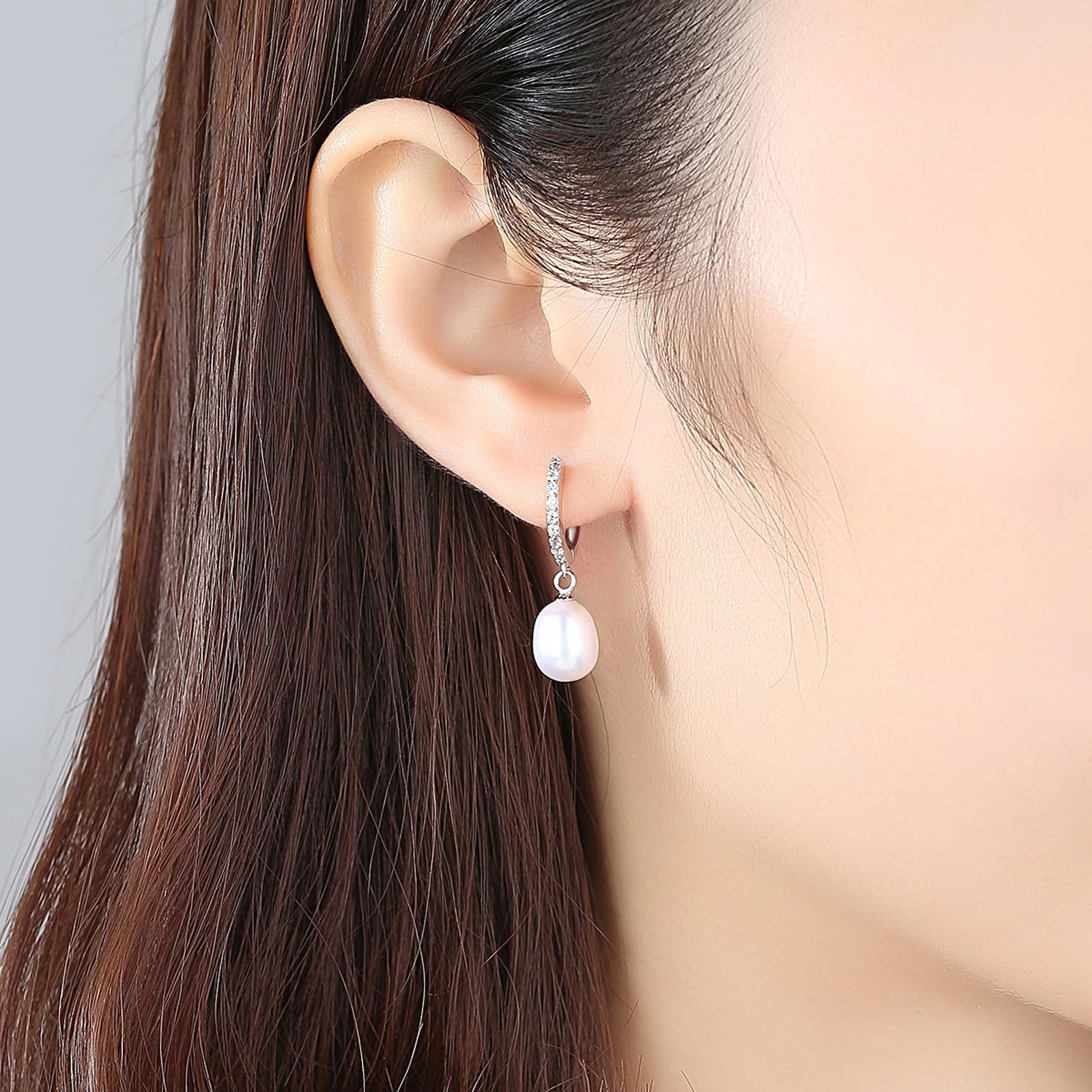 Orecchini argento 925 For Women orecchini argento 925 With Silver Moon Pendant orecchini donna Cubic Zirconia Dangle bianco Gioielli Per Ragazze