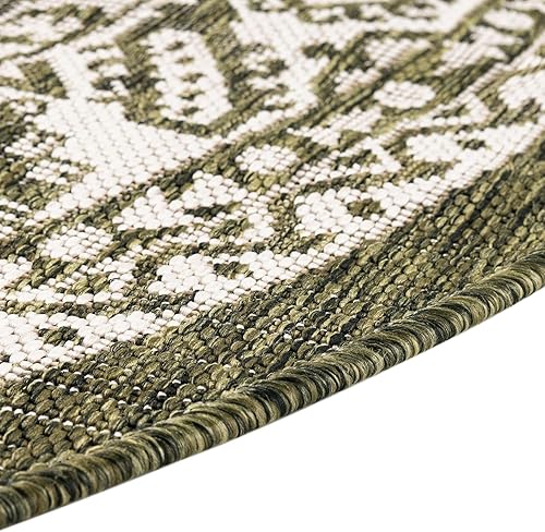 Miniatura 246 de Rugs.com Outdoor Aztec Collection Alfombra – 4 x 6 pies alfombra de tejido plano gris carbón perfecta para salas de estar, grandes comedores, planos