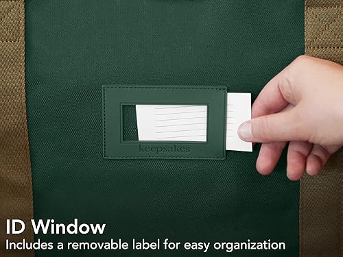 Miniatura 7 de Covermates Keepsakes - Bolsa de almacenamiento rodante para tesoros, asas de transporte, ventana de identificación, ruedas duales, almacenamiento