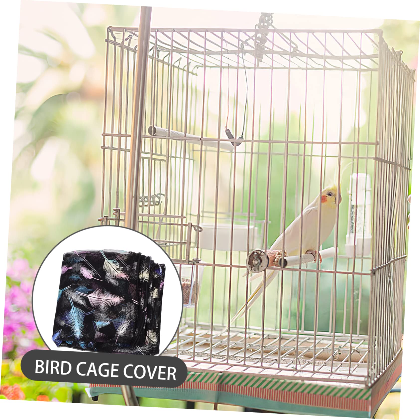 VANZACK 5piezas Cubierta De Jaula De Pájaros De Malla Elástica para Protección Diseño Multipropósito Evita El Polvo y Reduce Distracciones Alta Resistencia De Circunferencia