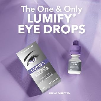 Eye Drops for Red Eyes, Redness Reliever for Brighter Looking Eyes, Works in 1 Minute & Lasts Up to 8 Hours, Eye Drops
