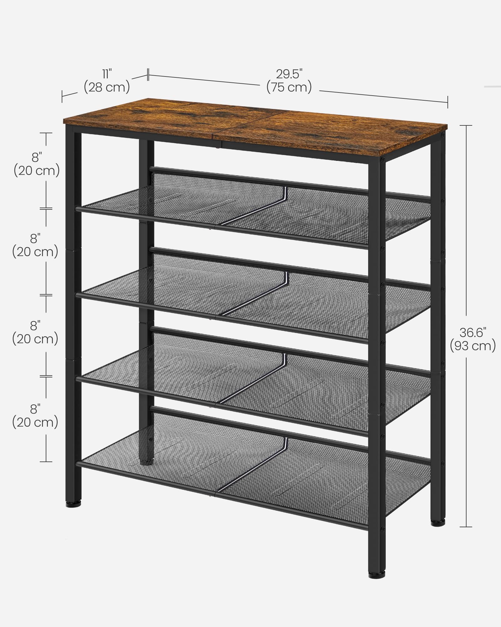Best Shoe Rack for Entryway 2026: 5 Space-Saving Picks 3 VASAGLE Shoe Rack for Entryway, 5-Tier Shoe Rack Organizer with Storage Shelves — product photo