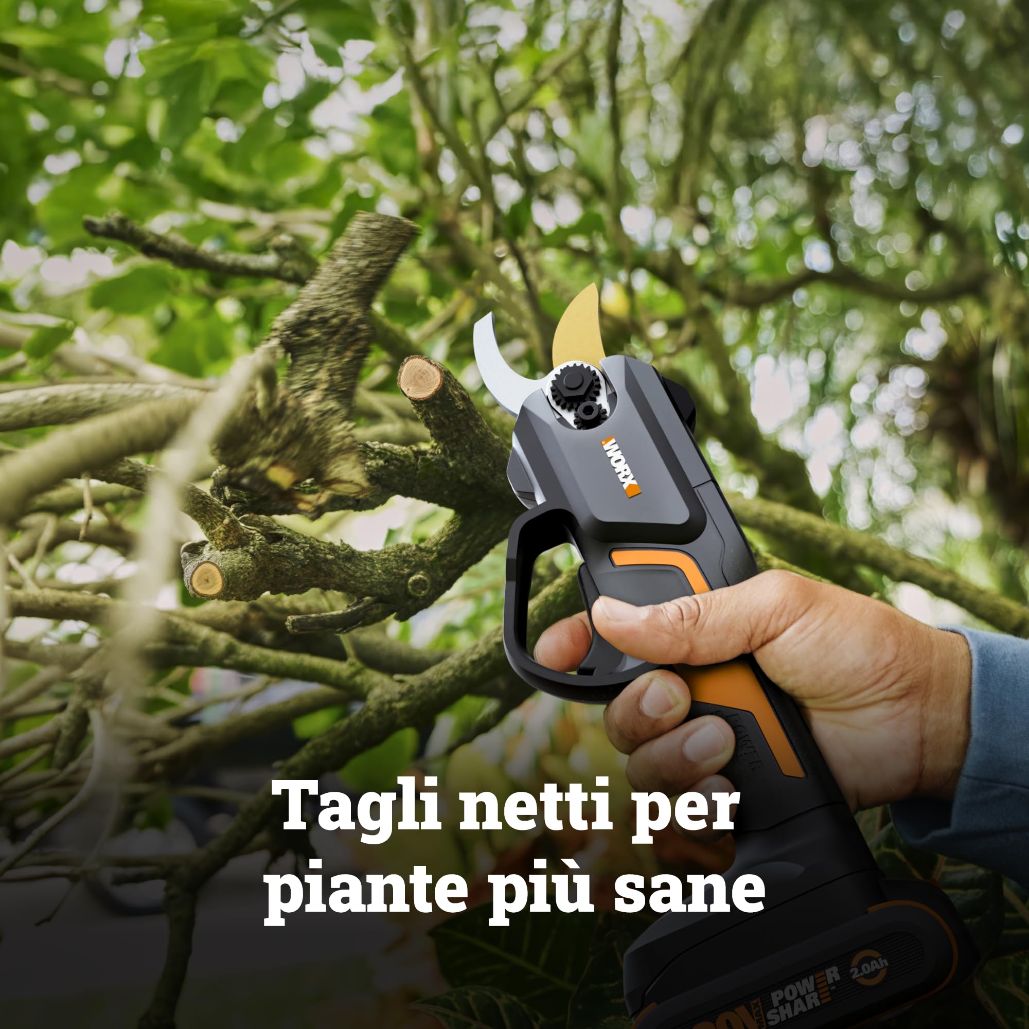 WORX WG330E.9 Cesoie da potatura senza spazzola da 20V - 25mm - Solo utensile (batteria non inclusa)