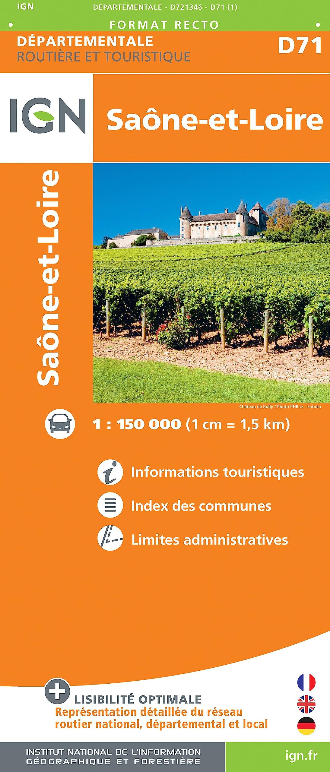 Saône-et-Loire: 721346 (Routier France départementale)