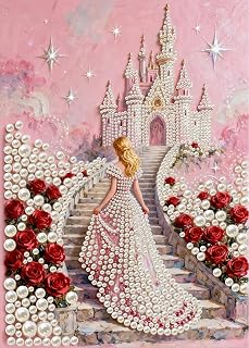 Princess Castle Special Shape Diamond Art Pearl Painting Kits 12X16 In | 5D DIY Special Shape Diamond Art Pearl Painting Kits for Beginner&Adult Gem Crafts for Home Wall Decor