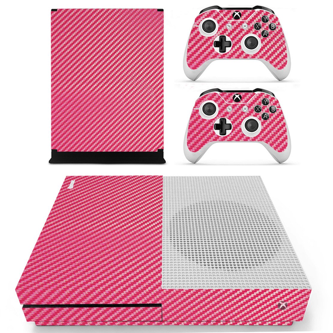 DOTBUY Vinyl Decal Full Body Skin Sticker For Microsoft Xbox One S Console And 2 Controllers And Kinect 2.0 (Carbon Fiber Black) — view 38