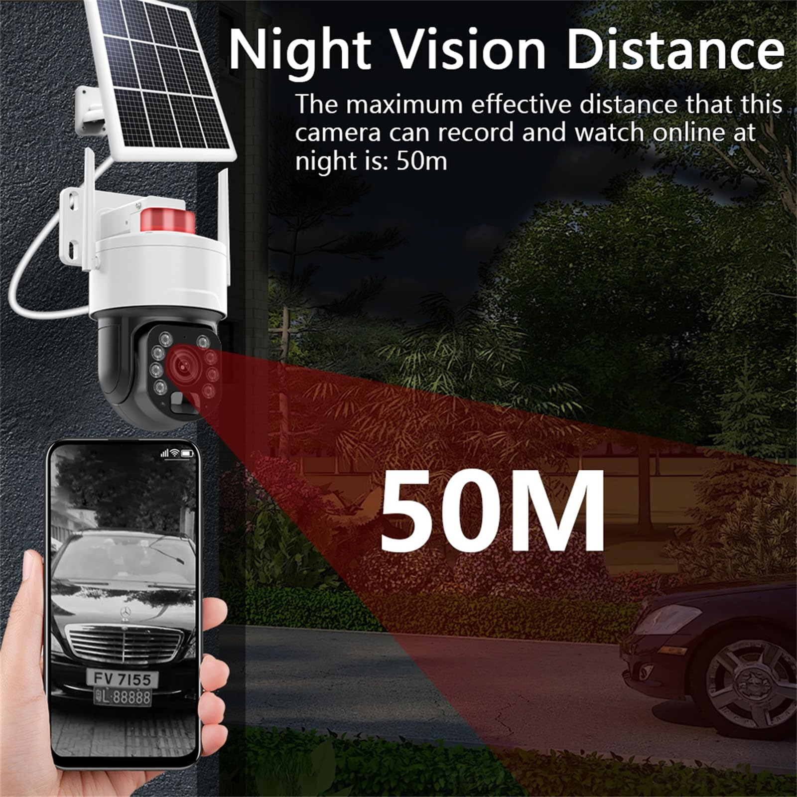Kamera IP Solar Tuya WIFI, zewnętrzna kamera noktowizyjna 4K 8MP PTZ domowa kamera bezpieczeństwa PIR wykrywanie ruchu dwukierunkowy nadzór audio,8mp+128g