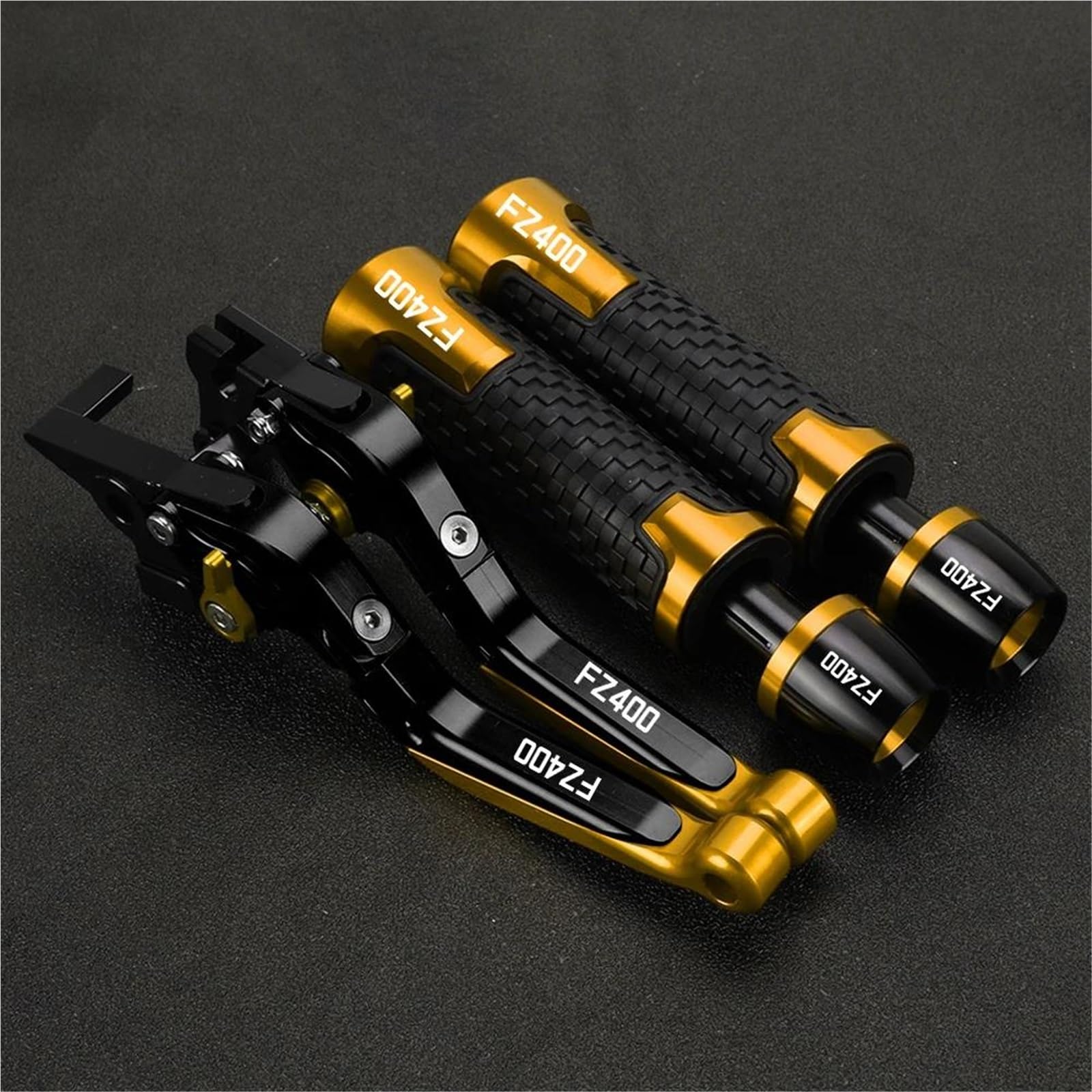 TGVSELPJ Motorcycle Part Motorcycle Handle Bar Extendable Folding Brake Clutch Lever Handlebar for Y-AMAHA FZ400R FZ 400R FZ400 R 1986-1988(Yellow 2)