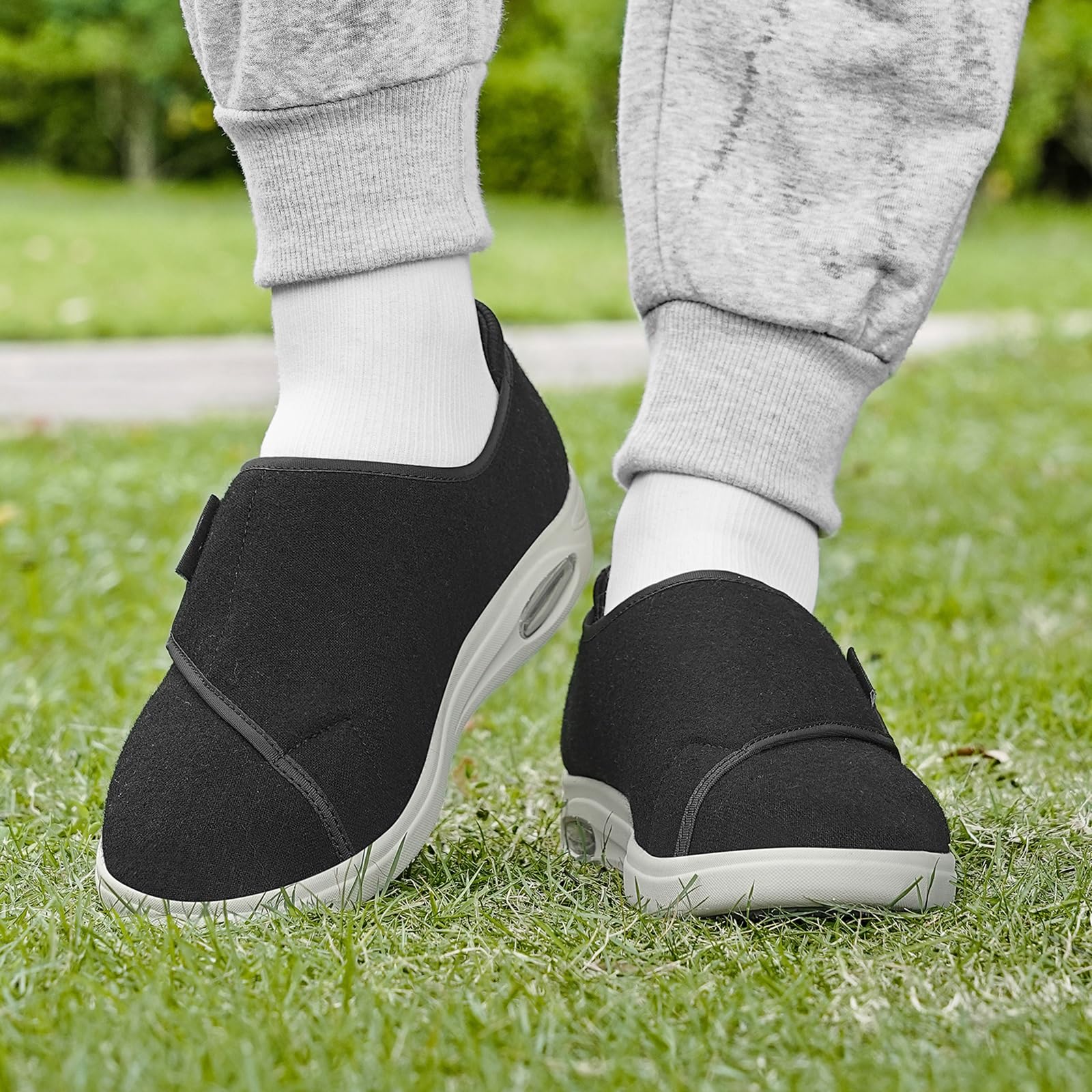 Calzature Unisex per diabetici Scarpe da Passeggio Slip-on con Cuscino d'Aria-Scarpe per Ortopediche Traspiranti con Supporto per L'Arco Plantare Scarpe Casual in Maglia