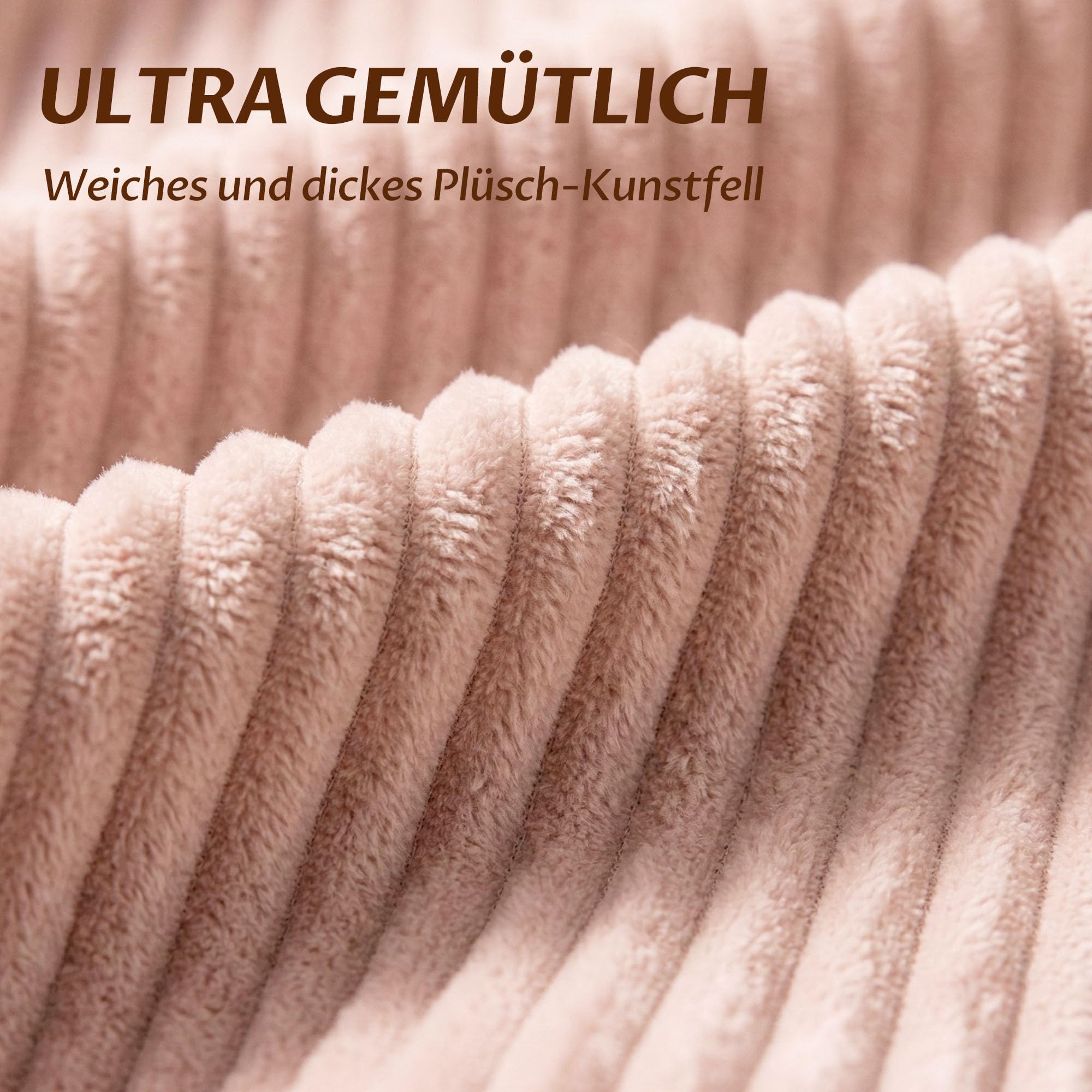 GRAVFORCE Schlafsofa mit Rückenlehne und Fußstütze, XXL Sitzsack Sessel mit Hocker für Erwachsene, Relaxsessel Lazy Sofa, Indoor-Sitzkissen für Schlafzimmer Wohnzimmer, Wintergarten (Rosa)