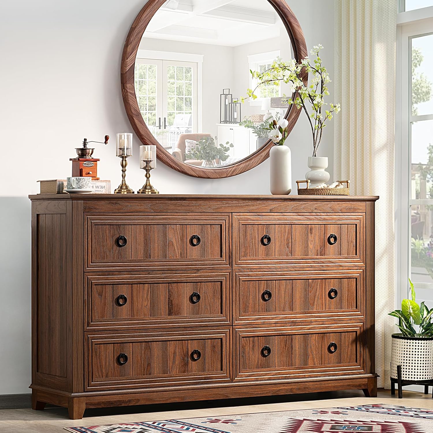 Joaxswe 6 Drawers Dresser for Bedroom, Farmhouse 58