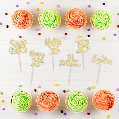 Miniatura 172 de 36 piezas de decoración para cupcakes de 10º cumpleaños con purpurina negra Hello 10 Ten Cupcake Picks Sweet 10 Double Digits Cake Decor for 10th