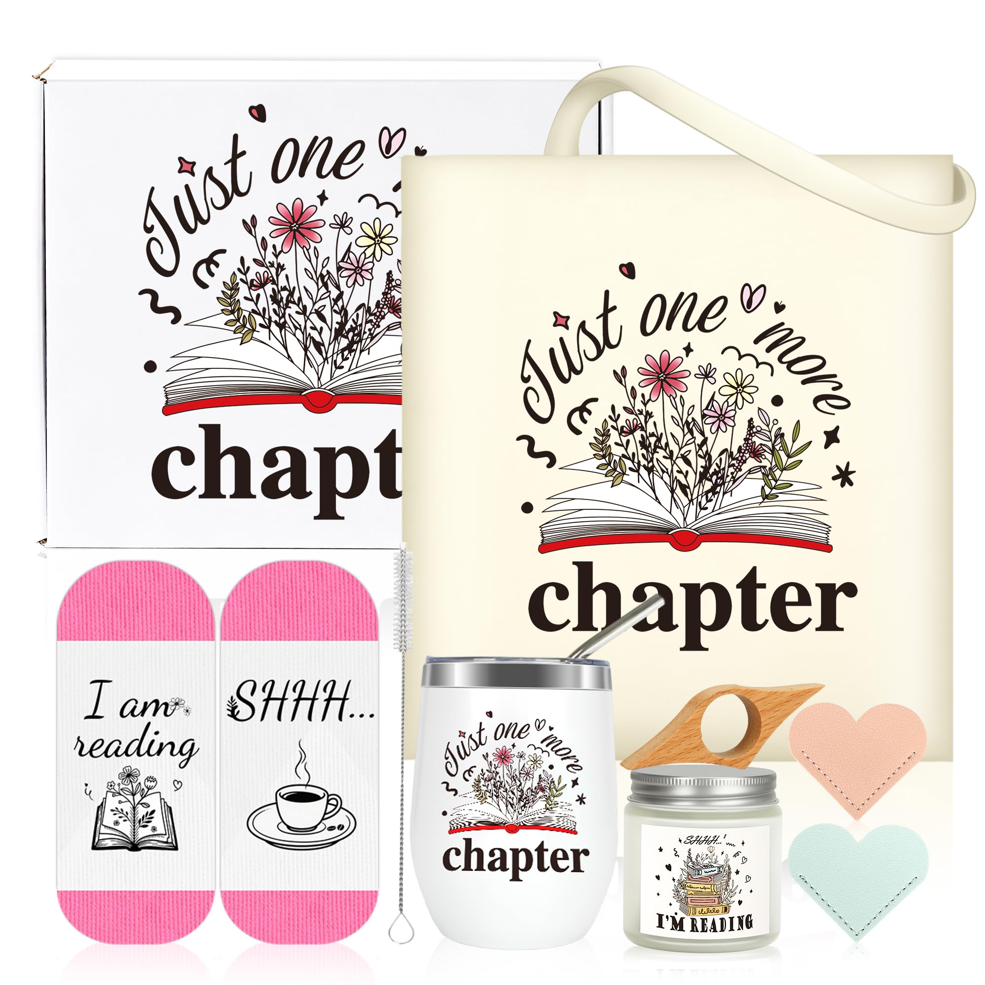 EccoDen Book Lover Gifts - 7 Pcs Book Accessories, Thank You Gift for Women, Birthday Bookish Gifts for Reader, Teacher Gifts for Women, Christmas Gifts