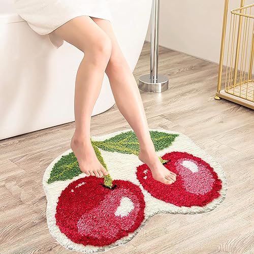 Miniatura 10 de LEVINIS Alfombras suaves y peludas para dormitorio de niñas, alfombras de baño de microfibra antideslizante, lavables a máquina, para suelo de baño,