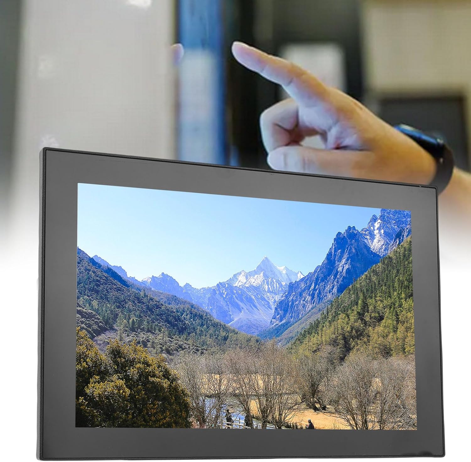 10.1 Inch Industrial Touch Panel, 1280x800 IPS LCD Capacitive Touch Screen with Aluminum Alloy Frame, USB CAN Bluetooth WiFi Ethernet, OS Smart Home Building
