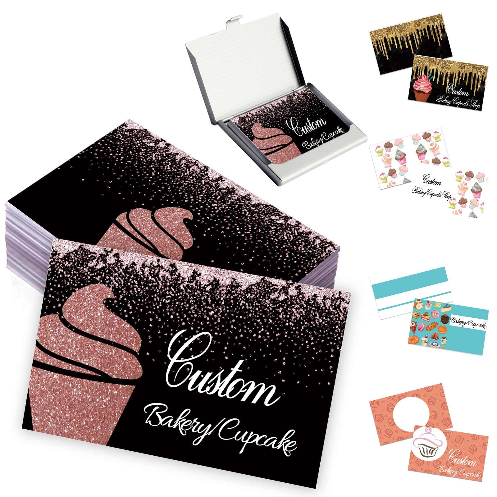 Custom Business Cards with Logo & Photo - Personalised Front & Back - 1000pcs (Bakey Template)