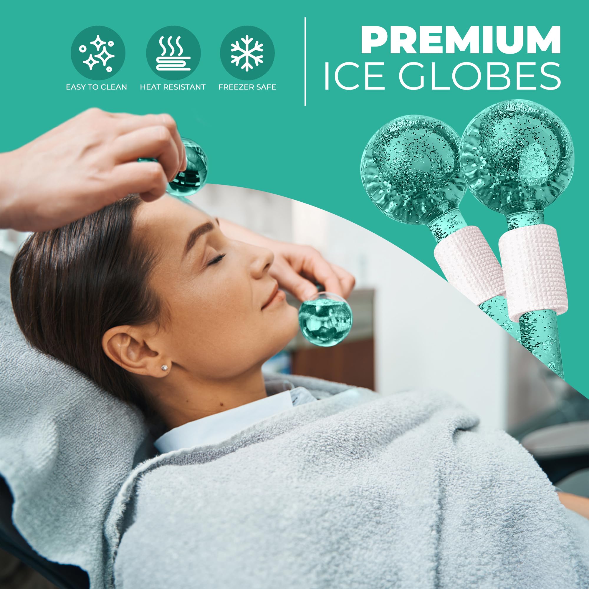 Eiskugeln für das Gesicht, 2 Stück, Verbesserung der täglichen Schönheit mit Eiskugeln für Gesichtsbehandlungen, Hautstraffung und Anti-Aging, perfekte Gesichts-Eiskugeln für Schwellungen und Falten