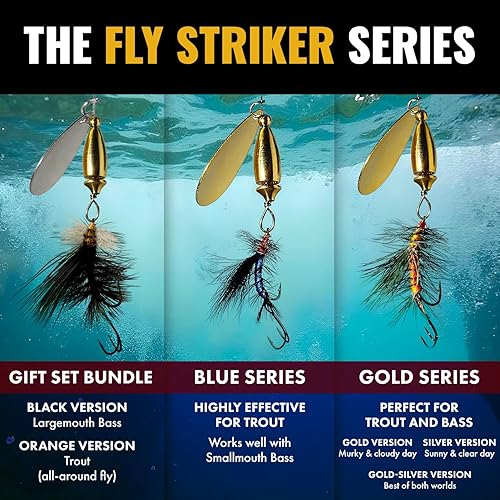 Miniatura 6 de RoxStar Fly Strikers - Juego de regalo definitivo  Probado a nivel nacional para pescar cualquier hilandero de pesca. Hecho a mano en los Estados