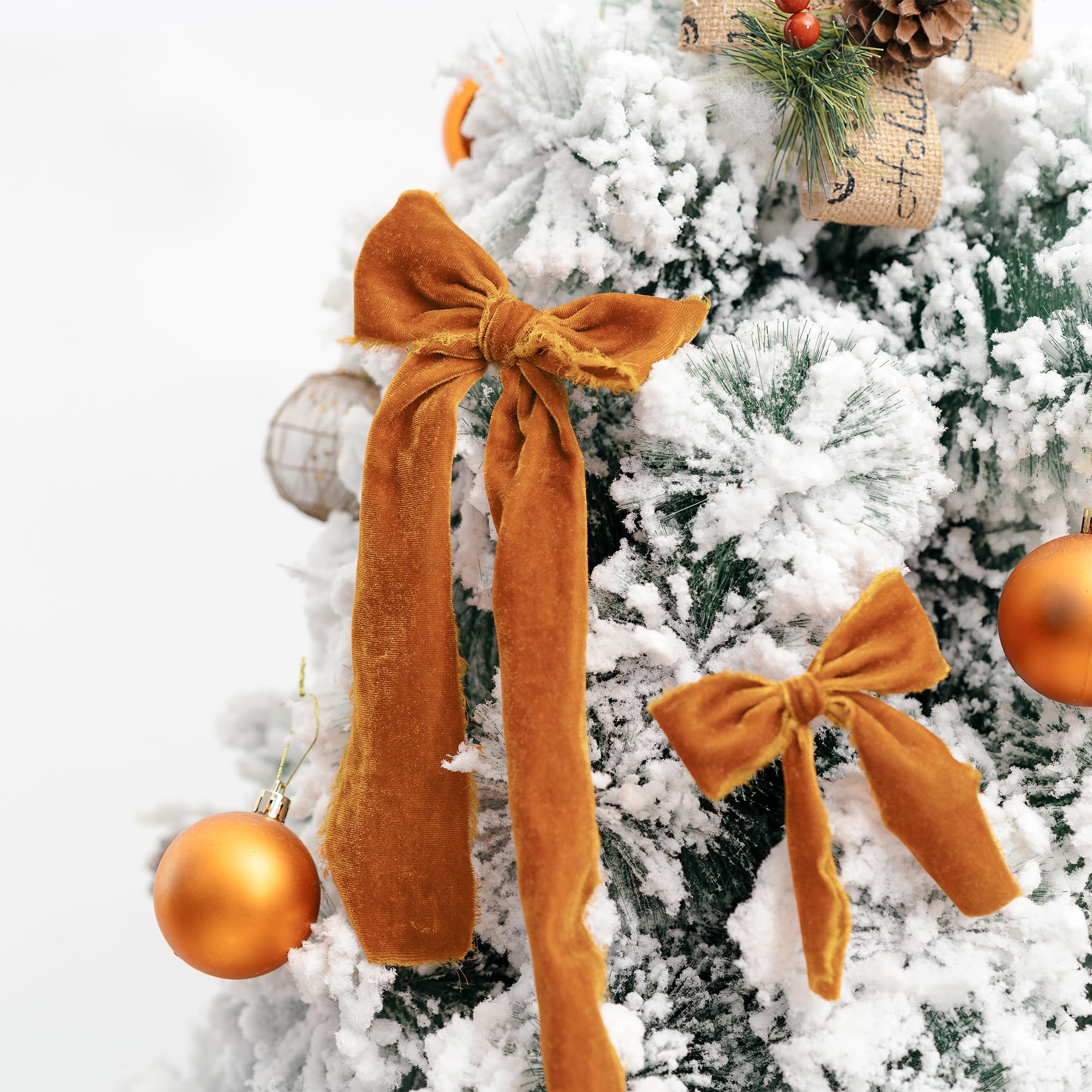 Rouleau De Ruban Velours 3 Pouces X 3 Yards (environ 2.74m) - Couleur Orange Clair - Neuf Uxcell