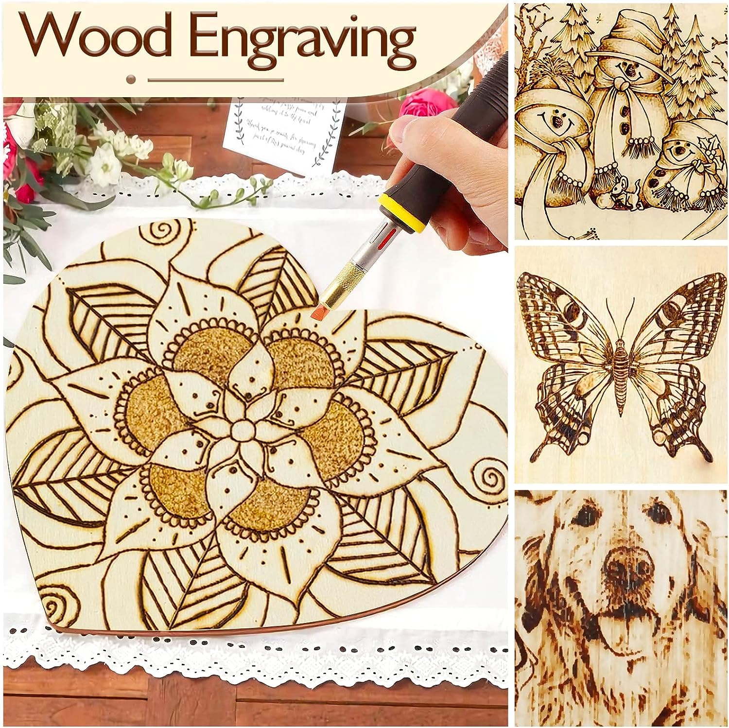 Changrobe Heart MDF Pine Wood 3 inch -2.5 mm Thick Wood Hearts for Crafts, Unfinished Wooden Heart Cutouts, Heart Wood Slices Board for Resin Art, Mandala Art, Pyrography, Painting (Set of 50) 2