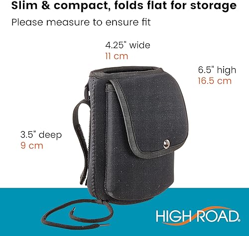 Miniatura 6 de High Road Soporte de neopreno para botellas y bolsa para teléfono para equipos de movilidad y scooters eléctricos, portavasos para cochecitos,