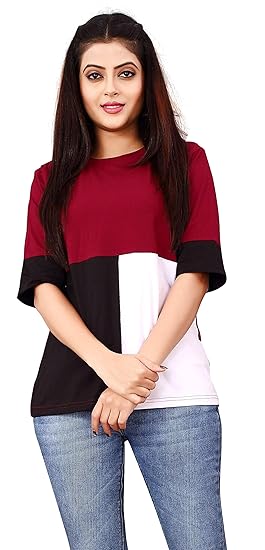 DHRUVI TRENDZ Women Printed Top with Half Sleeves for Office Wear, Casual Wear, Under 399 Top for Women/Girls Top