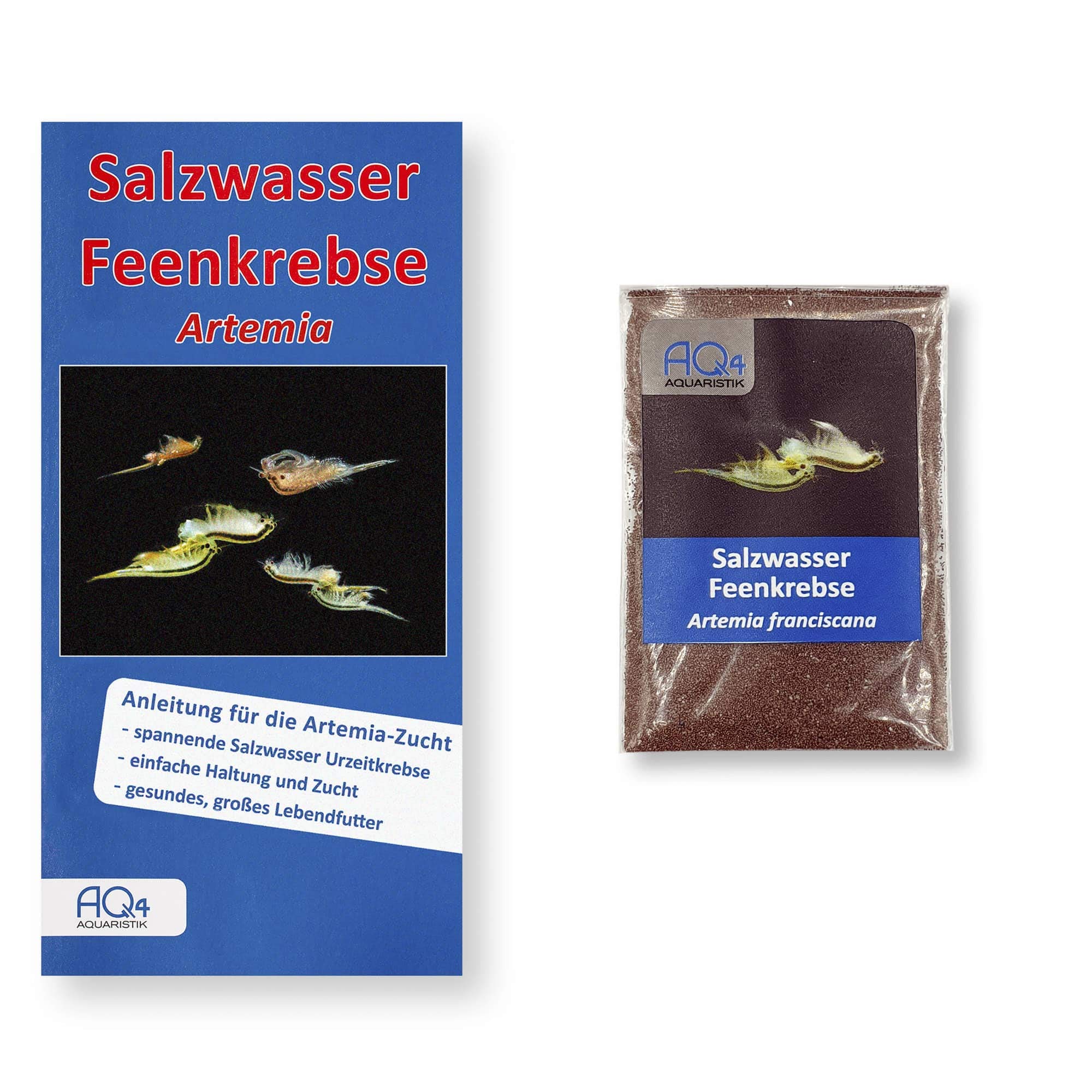 Artemia Zucht Set (groß) - mehr als 1.000.000 Eier - mit 2 kg Premiumsalz, 3 x Urzeitkrebse Futter und Anleitung, Artemia parthenogenetica