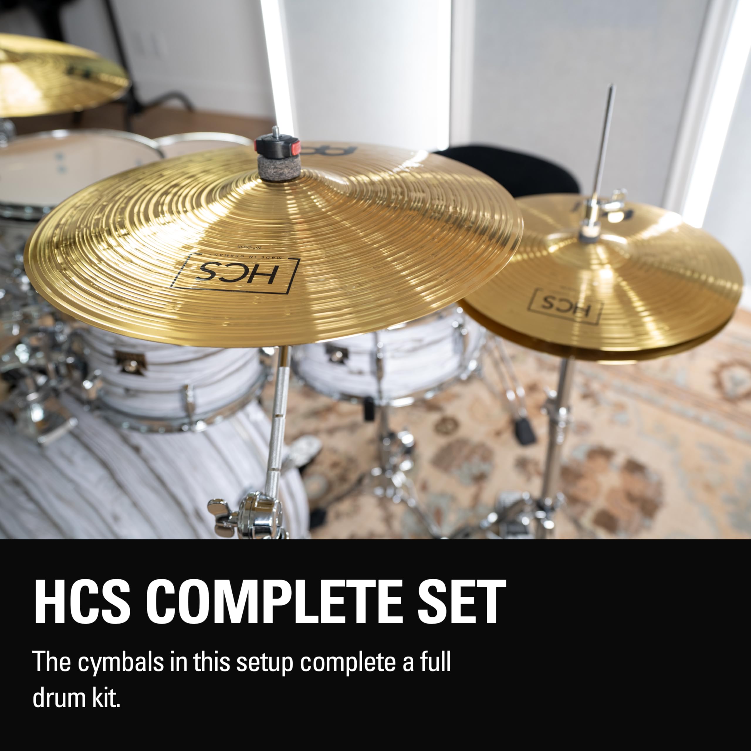 Meinl Cymbals HCS Complete Cymbal Set 14" Hi-hat 16" Crash 20" Ride Brass Traditional Finish Made in Germany