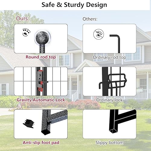 Vista 12 de Corralito para perros de 32 pulgadas de altura, 20 paneles de valla portátil para mascotas al aire libre, para patio, interior, corral para perros