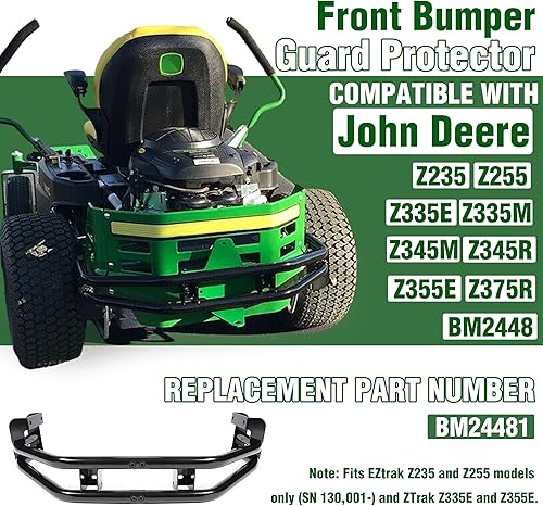 Miniatura 2 de ECOTRIC Barra de parachoques trasero y kit de enganche para cortacéspedes de giro cero compatibles con John Deere Z235 Z255 Z335E Z335M Z345M Z345R