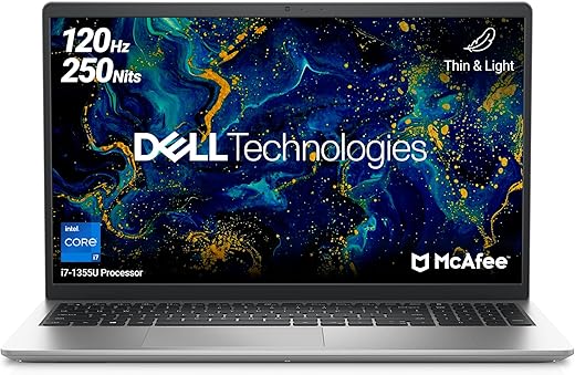 Dell Inspiron 15-3530 Laptop – 15.6 inch FHD, 13th Gen Intel Core i7-1355U, 16GB DDR4 RAM, 512GB SSD, Backlit Keyboard, Windows 11 Home, Platinum…