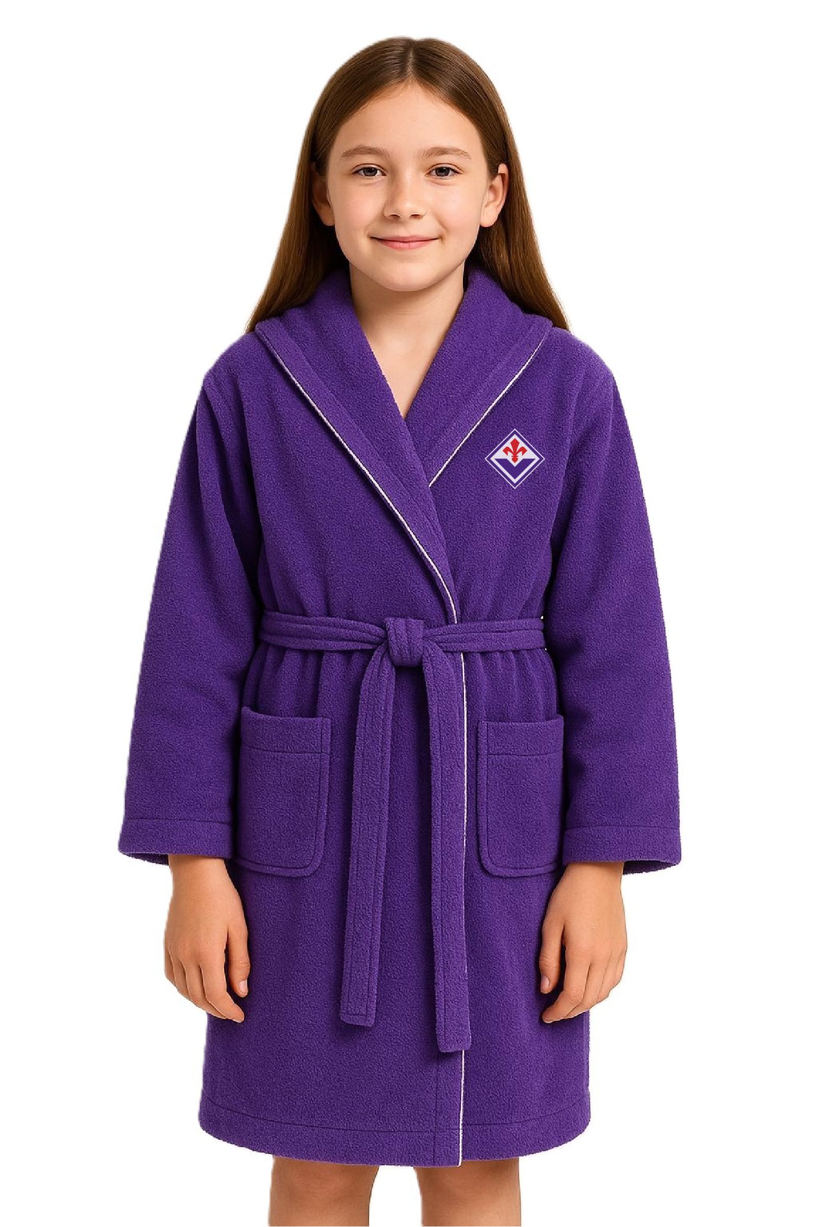ACF Fiorentina accappatoio con cappuccio kid