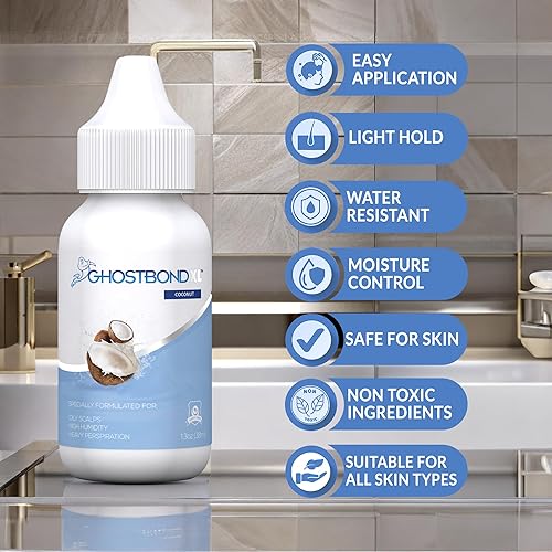 Miniatura 4 de GHOSTBOND XL Adhesivo de repuesto para cabello, 1.3 onzas, pegamento invisible para peluca control de humedad extra, resistente al agua y al aceite,