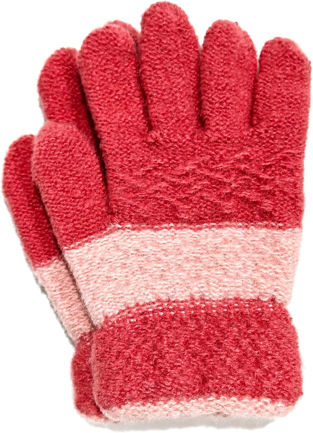 AIMI 3 Pairs Kids Winter Knit Gloves Stretchy Full Finger Fluffy Warm Mittens for Children Toddler Girls 5-10 Years - Image 5