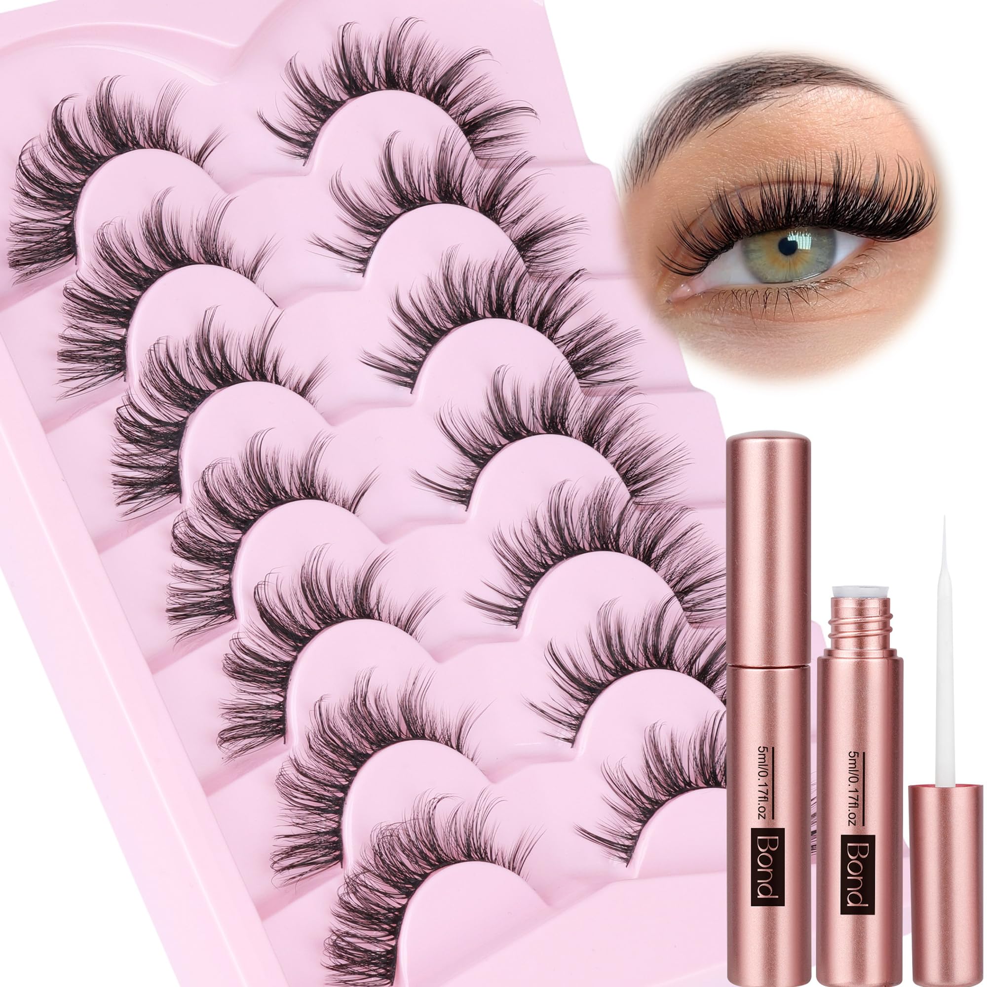 Manga Lashes Natural Look False Eyelashes Wispy Thin Anime Lashes