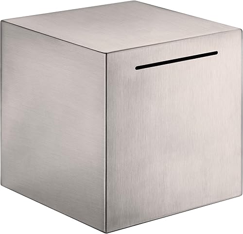 Miniatura 2 de Alcancía para adultos, hucha segura hecha de acero inoxidable, solo puede salvar la alcancía que no se puede sacar (7.9 pulgadas)