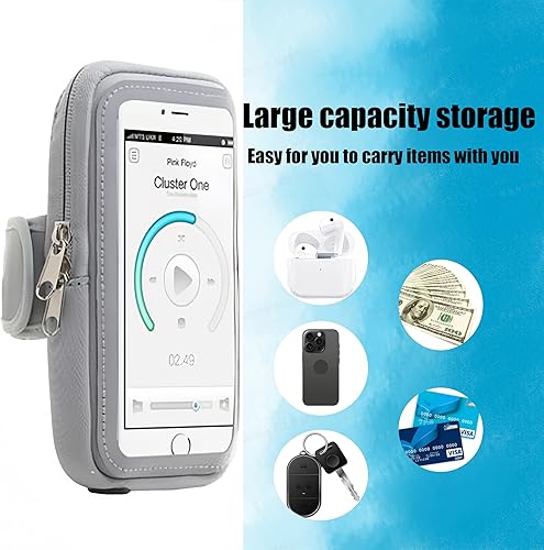 Miniatura 7 de Brazalete de teléfono de ajuste elástico para correr, caminar para teléfono, deportes al aire libre, multifuncional, impermeable, correr, deportes,