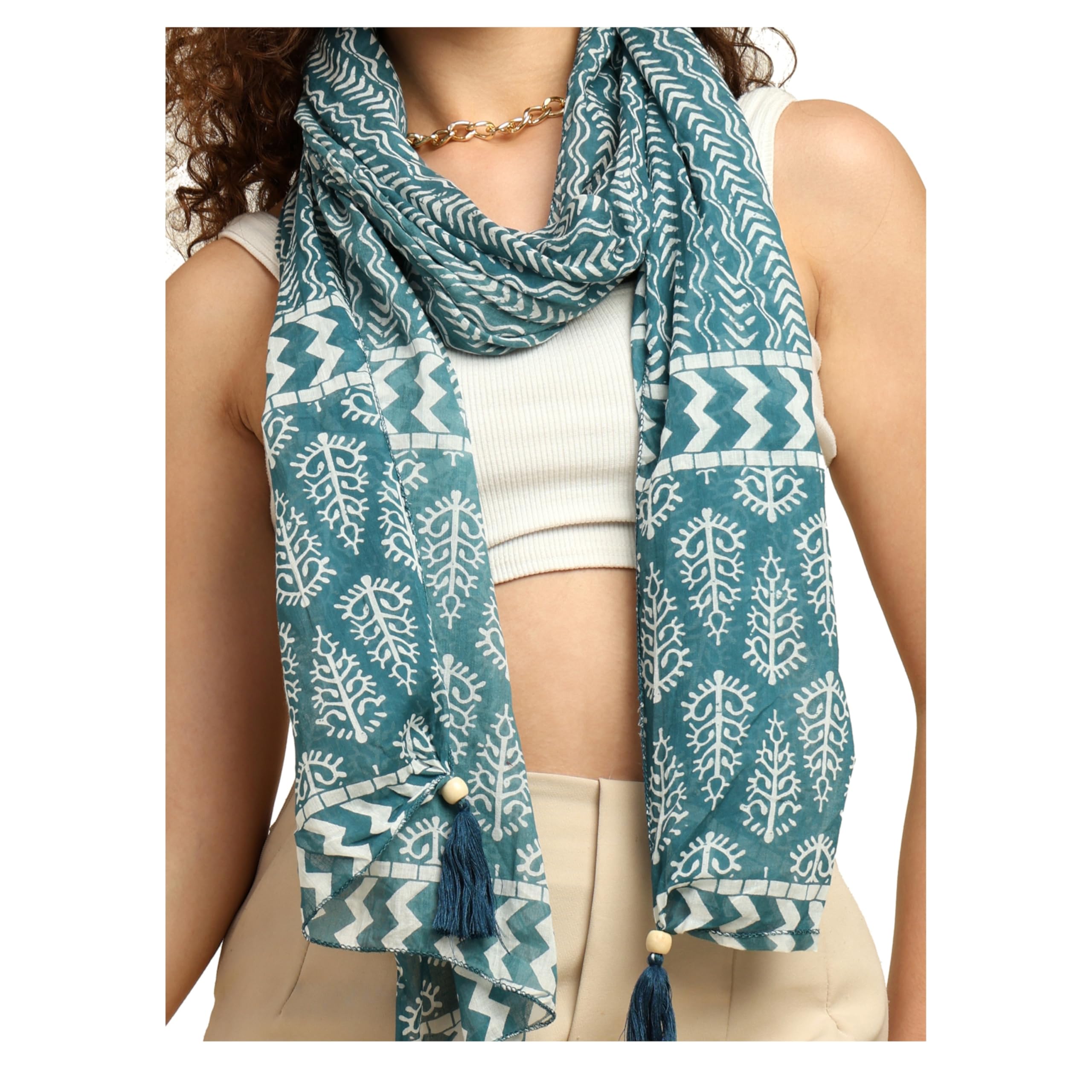 KE KANHA EXPORTS scarf for women stylish | Scarf For Women | face mask | Printed Fancy Tassle Full Face Cover | Head | Hair Face Protection | Sun Protection in summer & Winter | Lightweight