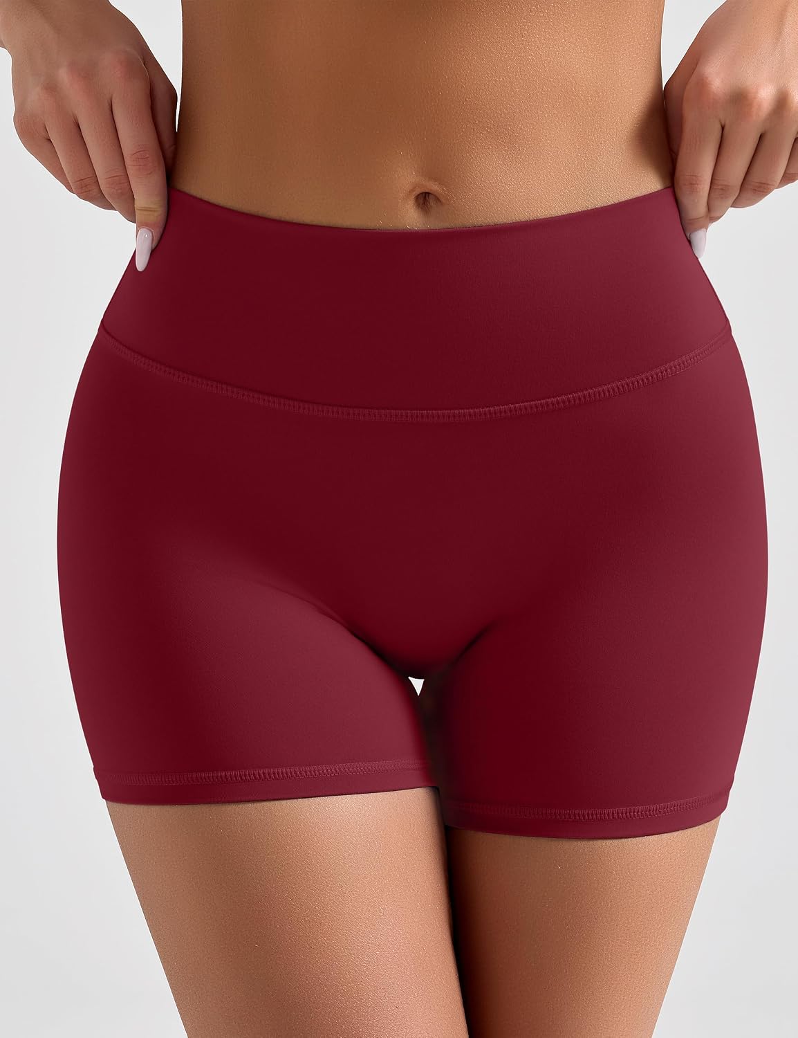 OLCHEE Womens 3 Pack Gym Shorts Booty Hidden Scrunch High Waist No Front Seam Yoga Workout Running Bike Short Butt Lifting