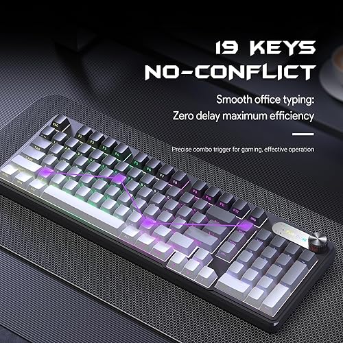 Miniatura 7 de Teclado para juegos IP98 - Teclado con cable con retroiluminación RGB, resistencia al agua IPX8 y teclas translúcidas PBT impresas lateralmente,