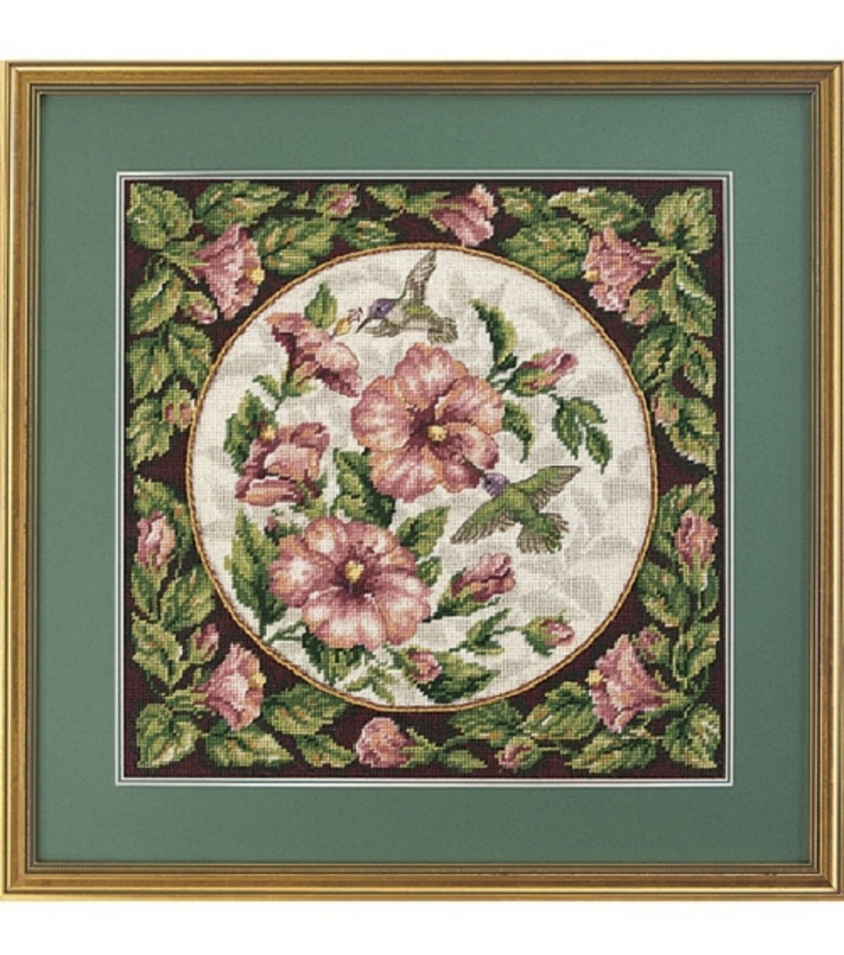 Dimensions Needlepoint Kit-Hummingbirds on Floral