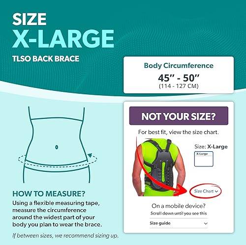 Miniatura 10 de BraceAbility TLSO Soporte de espalda de cuerpo completo - Chaqueta postural dura para cifosis torácica escoliosis enfermedad de Scheuermann