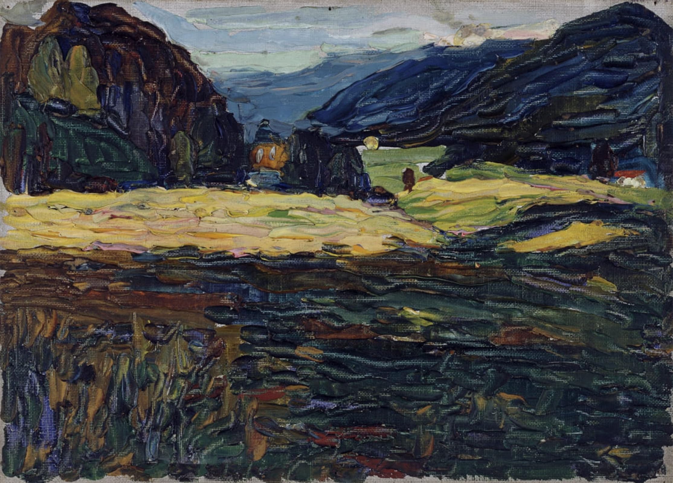 ARTXLXXBN Famous Art Print Poster Vintage Wall Art Kochel Landschaft Mit Schlößchen by Wassily Kandinsky Canvas Art Poster for Home Decor 60x90cm