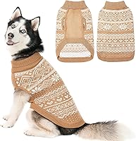Vista 24 de HOMIMP Suéter de rombos para perros - Ropa cálida de invierno para cachorros, abrigo suave, suéter feo para perros pequeños, medianos y grandes, Azul