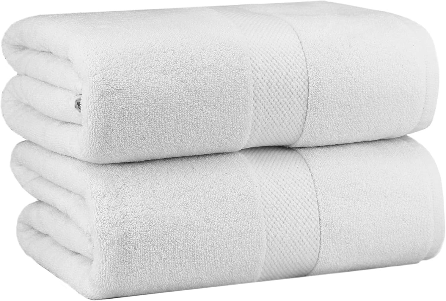 COTTON CRAFT Hotel Spa Luxury Bath Sheet - 2 Pack - Oversized Extra Large 40 x 80 - Heavyweight 700 GSM 2 Ply Ringspun Cotton - Soft Absorbent Everyday Use Home Bath Easy Care Towel Set - White