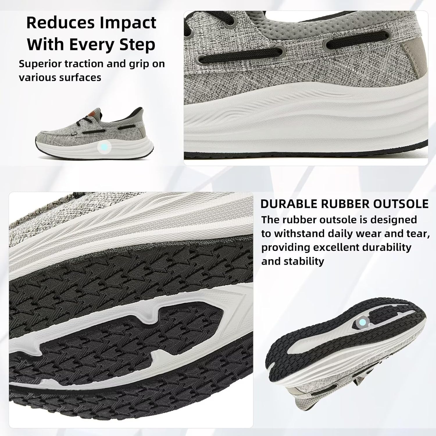 Men's Orthopedic Slip On Walking Shoes: Comfortable Plantar Fasciitis Arch Support Orthotic Loafers, Flat Feet Casual Vintage Flat Canvas Shoes for Foot and Heel Pain Relief