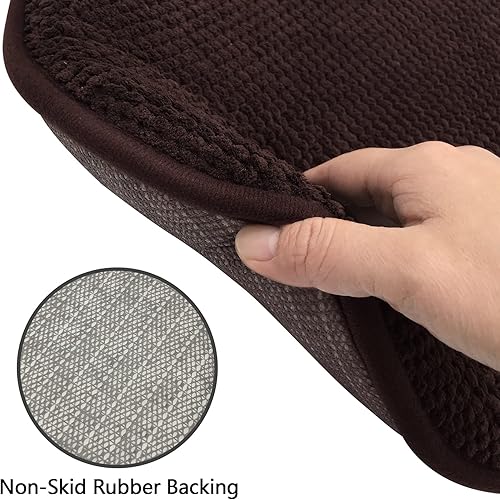 Miniatura 4 de Cojines de asiento de espuma marrón para sillas de cocina, cojines antideslizantes para asientos de patio, juego de 4 cojines lavables en forma de U